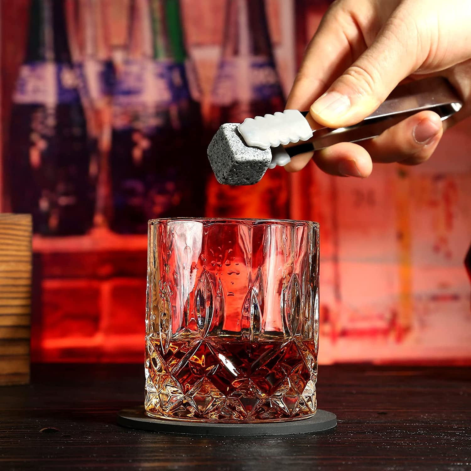 Granite Whiskey Stones & Glass Set – Premium Chilling Rocks