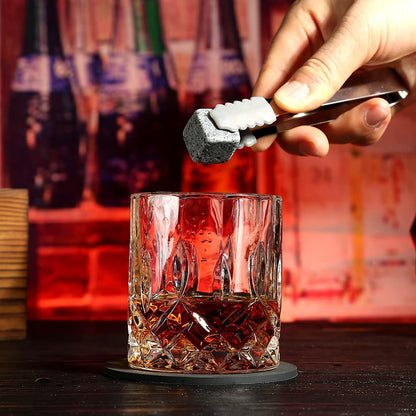 Granite Whiskey Stones & Glass Set – Premium Chilling Rocks