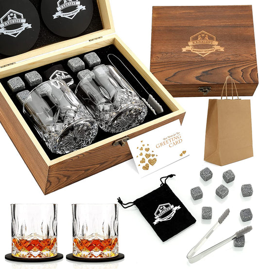 Granite Whiskey Stones & Glass Set – Premium Chilling Rocks