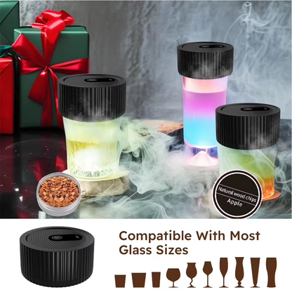 Electric Whiskey Smoker Kit with 6 Wood Chips (Rechargeable)