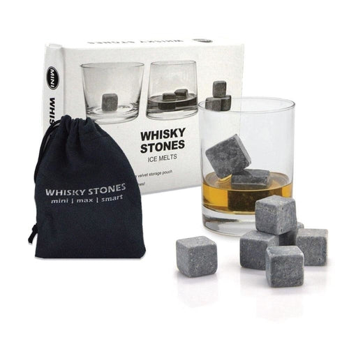 Whiskey Stones Ice Melts - 9 Reusable Natural Marble Chilling Scotch
